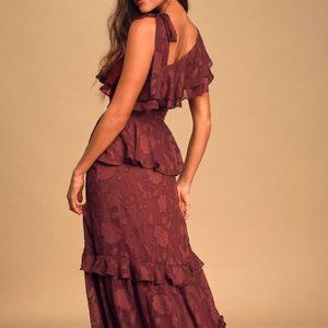 Wine Maxi Dress- LuLu's